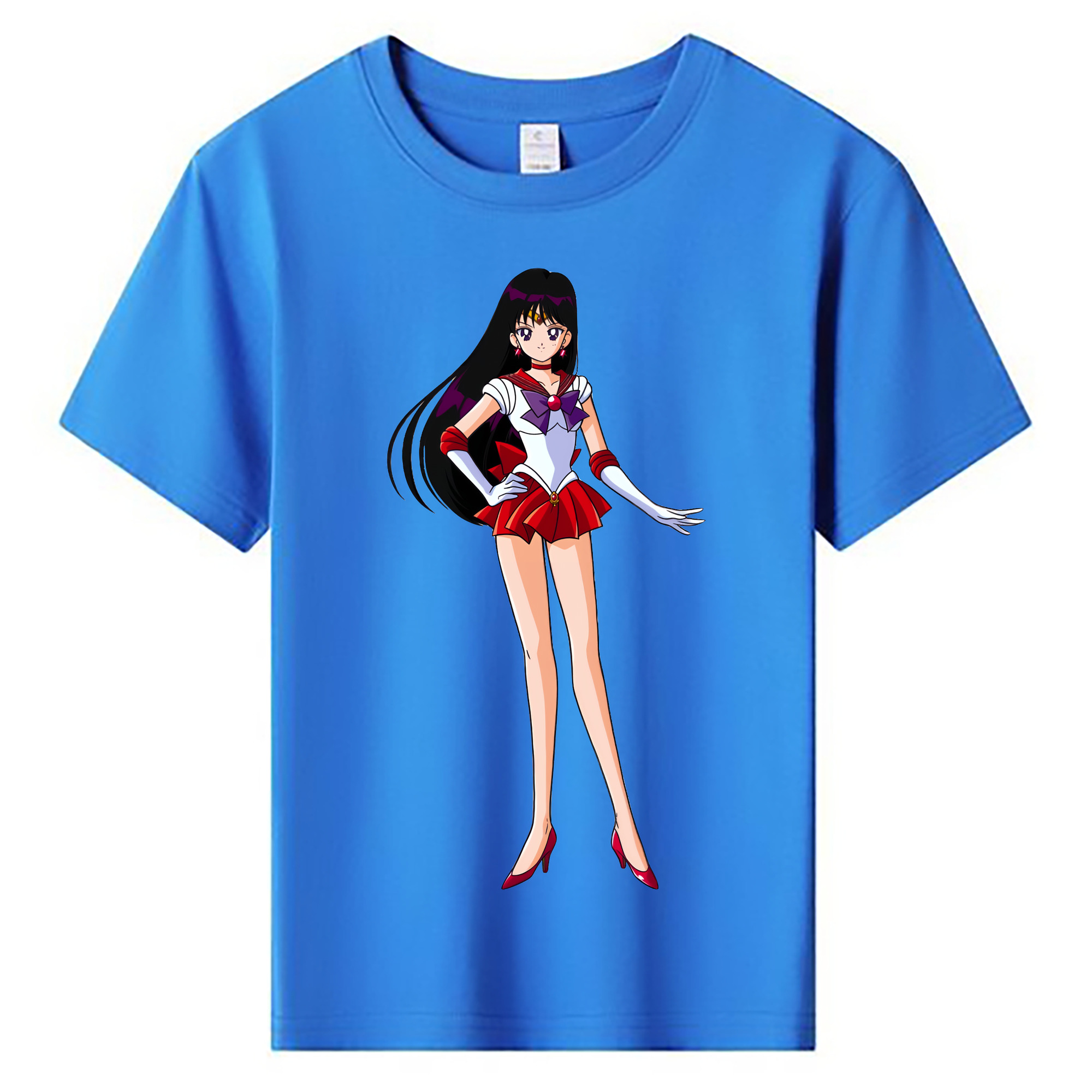 （画像用） 美少女戦士セーラームーン 火野レイ ひの レイ Sailor Moon Hino Rei （セーラーマーズ,Sailor Mars） 綿100％キッズTシャツ（フロントプリント）